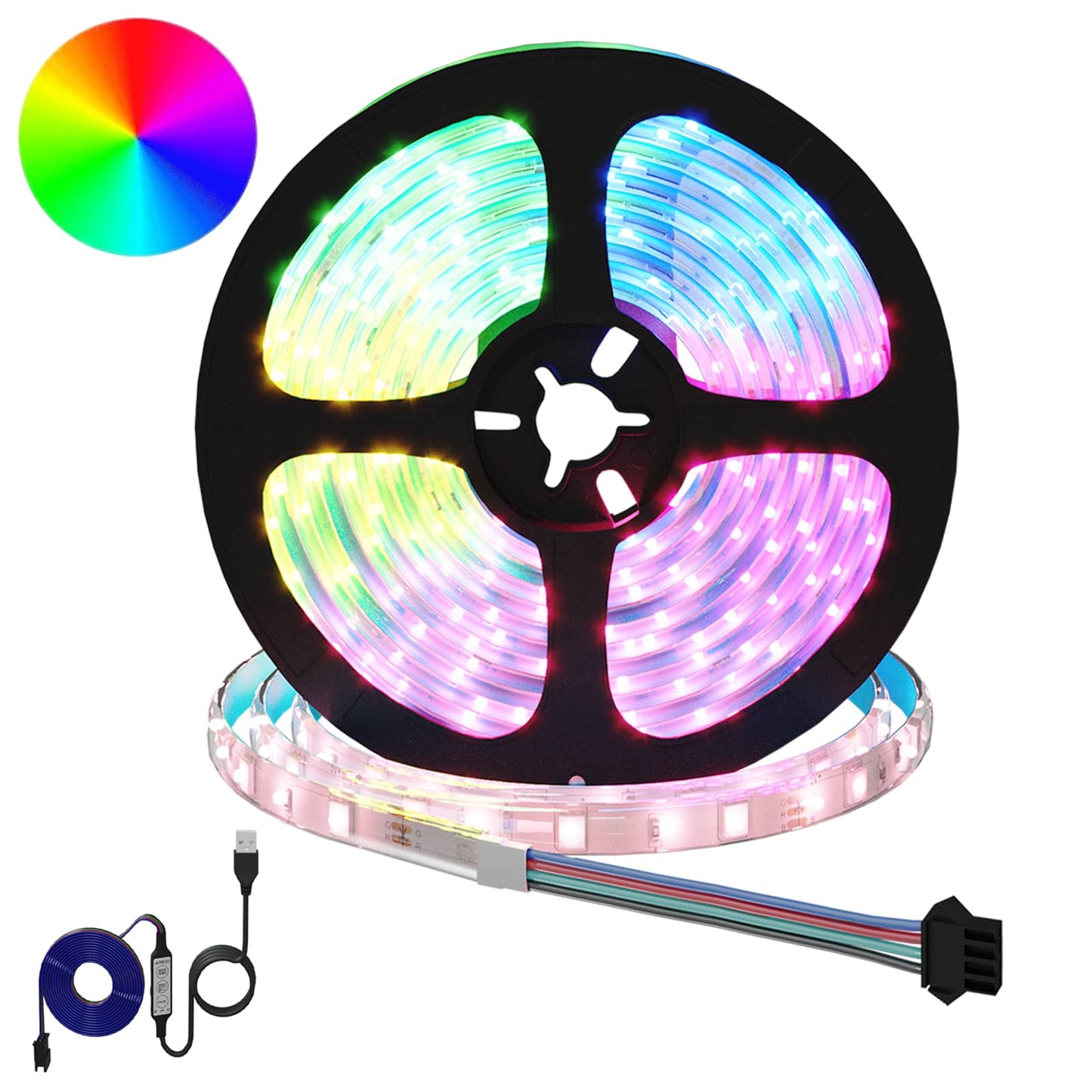 vidaXL LED Strip 2 pcs Black and Transparent 5100 mm