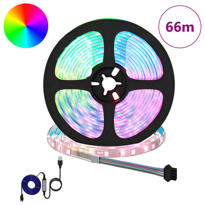 vidaXL LED Strip 12 pcs Black and Transparent 5500 mm