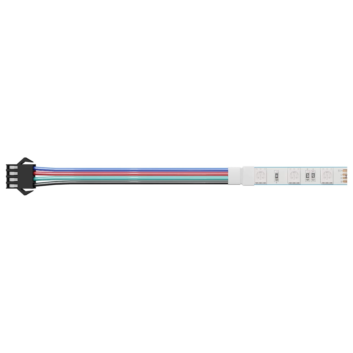 vidaXL LED Strip 12 pcs Black and White 1745 mm Copper and Plastic