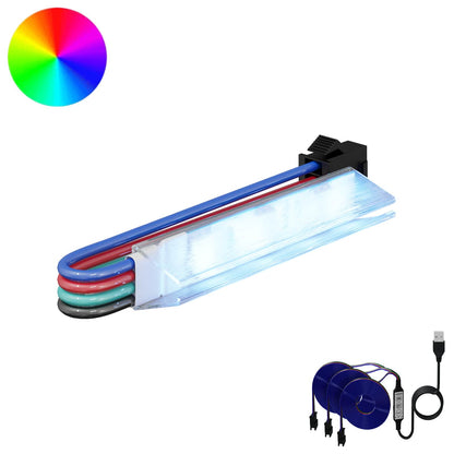 vidaXL LED Strip 12 pcs Black and Multicolour 1745 mm