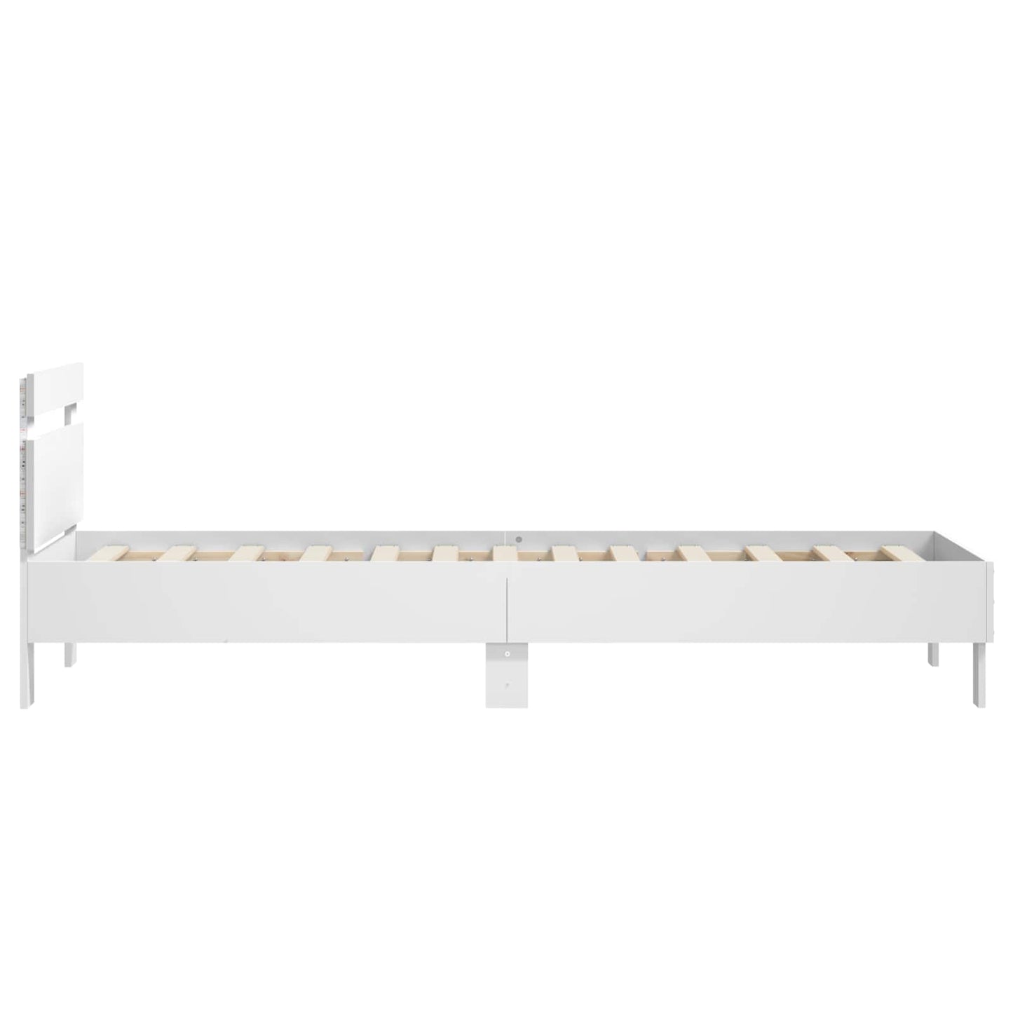 vidaXL Bed Frame with LED White 80 x 200 cm Engineered Wood