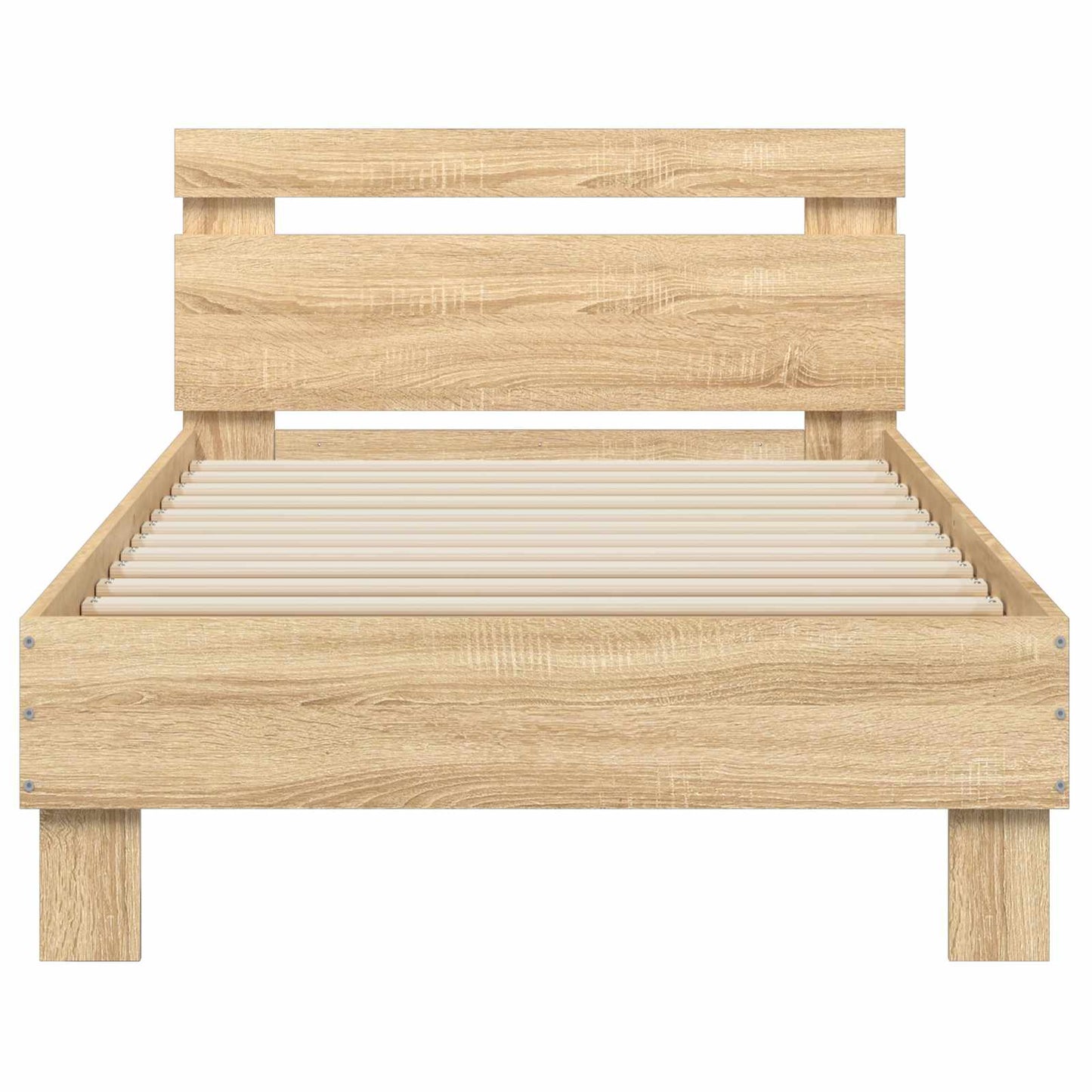 vidaXL Bed Frame with LED Sonoma Oak 80 x 200 cm Engineered Wood