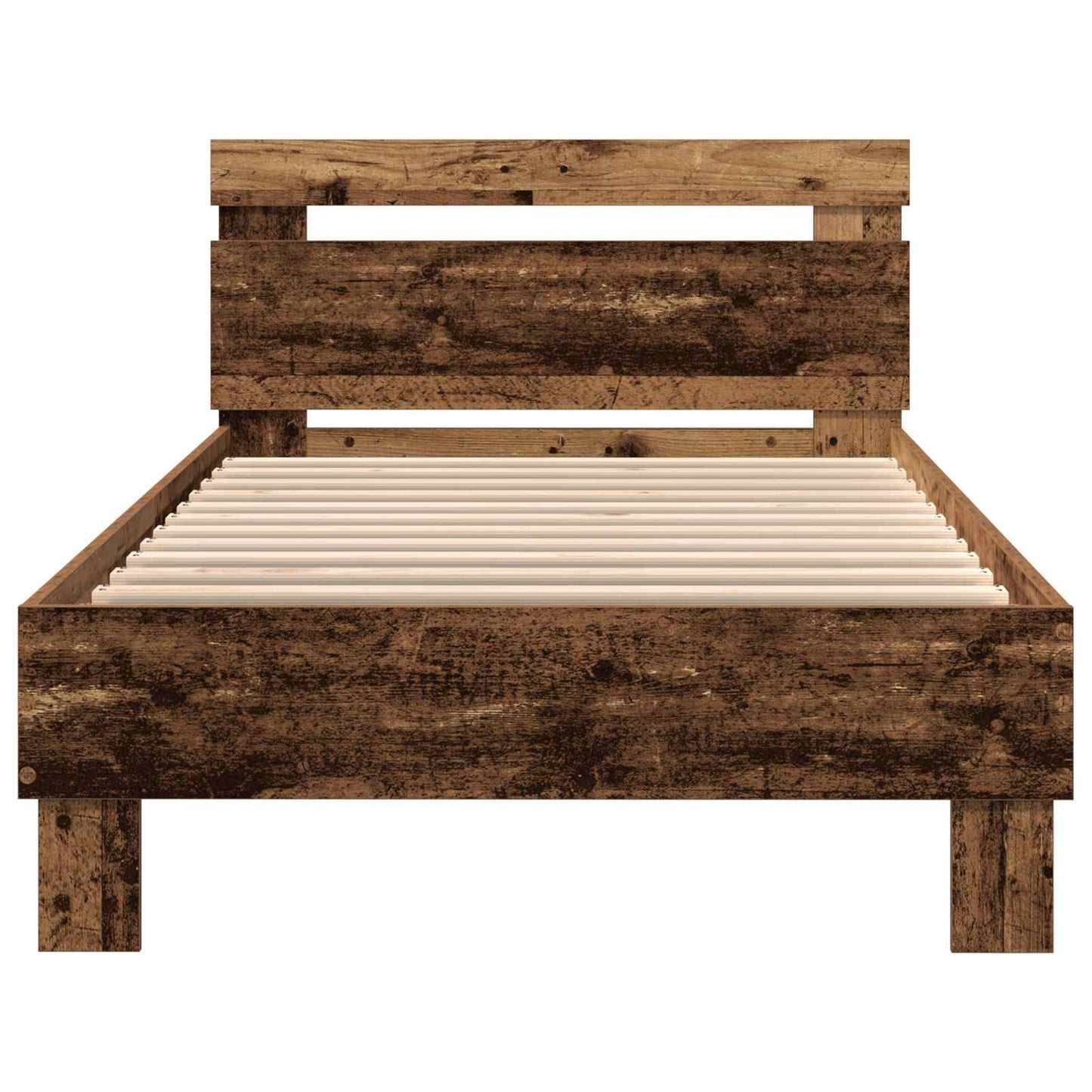 vidaXL Bed Frame with LED Old Wood 80 x 200 cm Engineered Wood