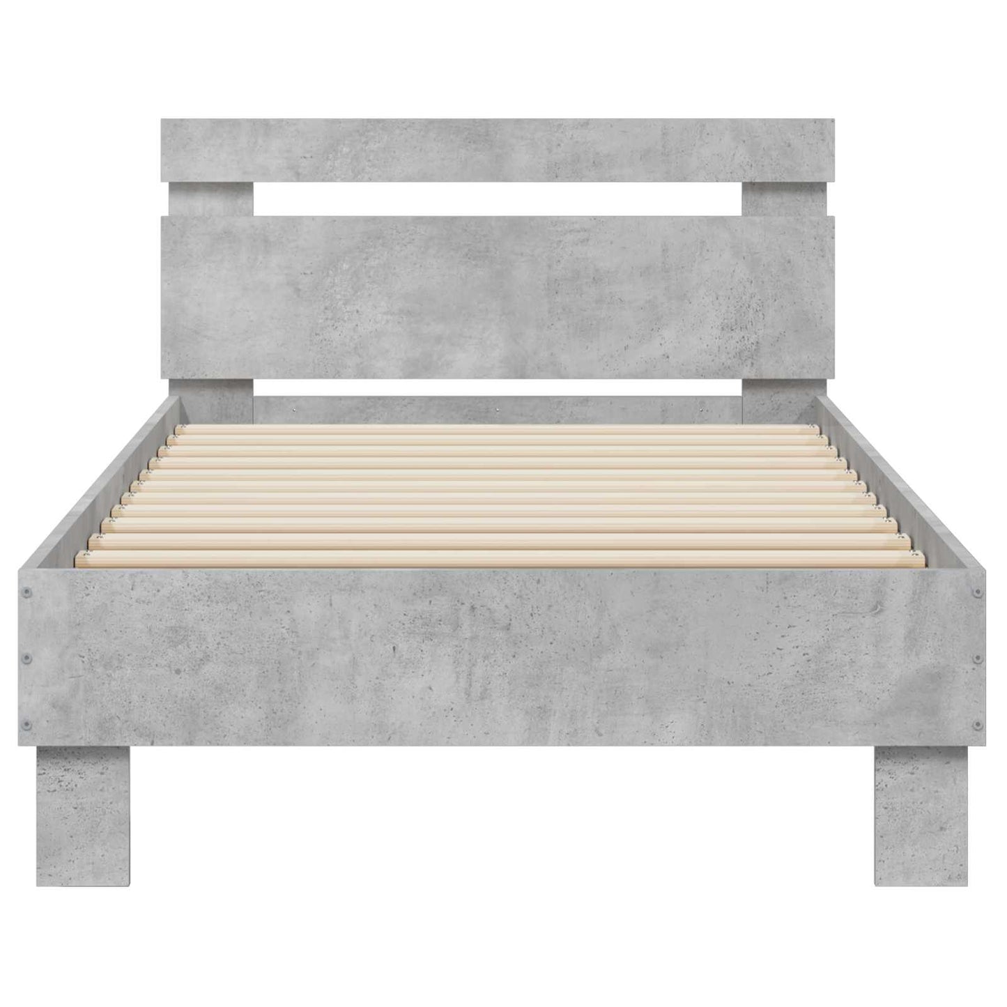 vidaXL Bed Frame with LED Concrete Grey 80 x 200 cm Engineered Wood