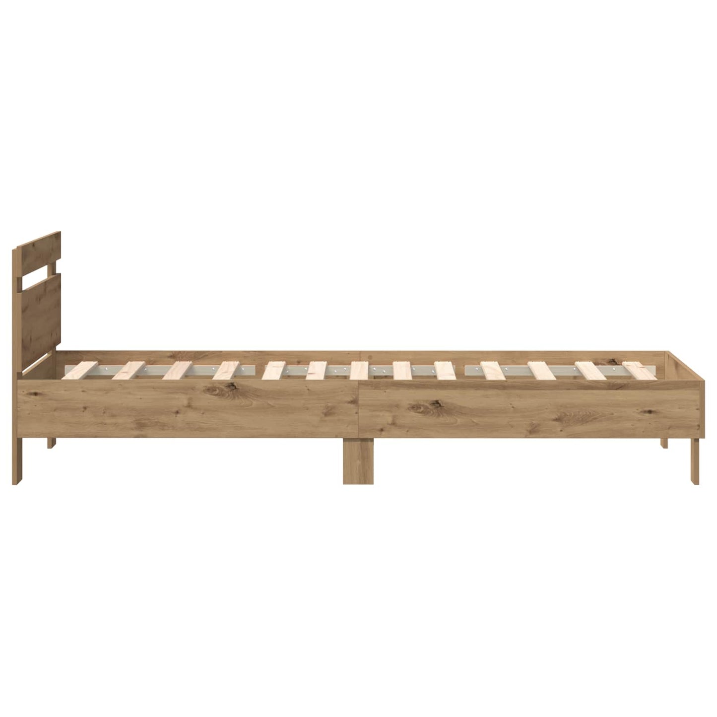 vidaXL Bed Frame with LED Artisian Oak 80 x 200 cm Engineered Wood