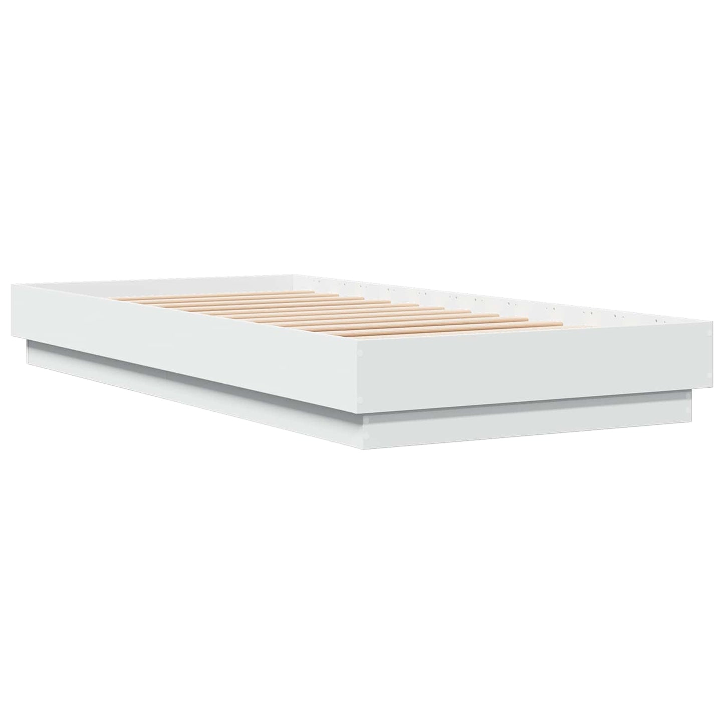 vidaXL Bed Frame with LED White 80 x 200 cm Engineered Wood