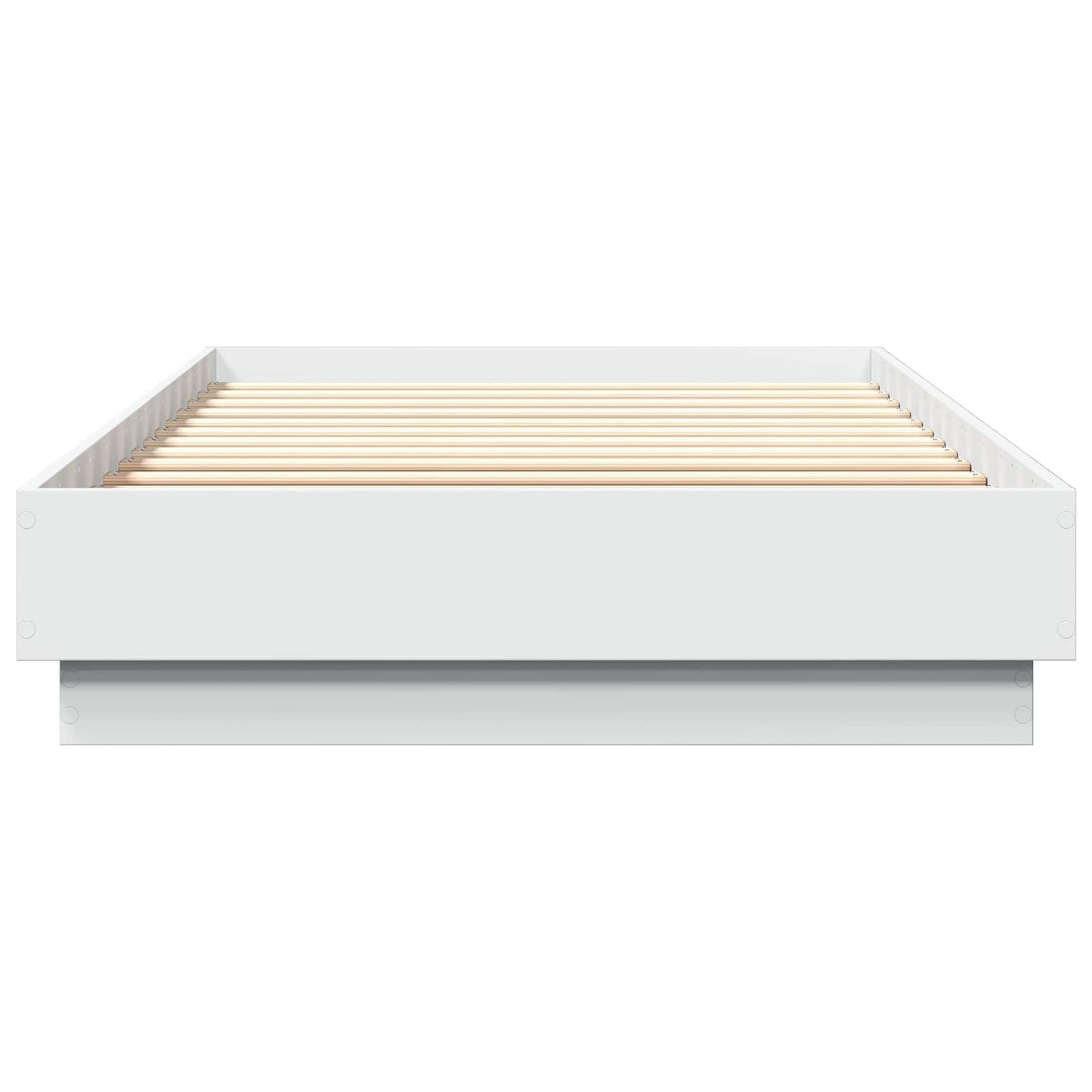 vidaXL Bed Frame with LED White 80 x 200 cm Engineered Wood
