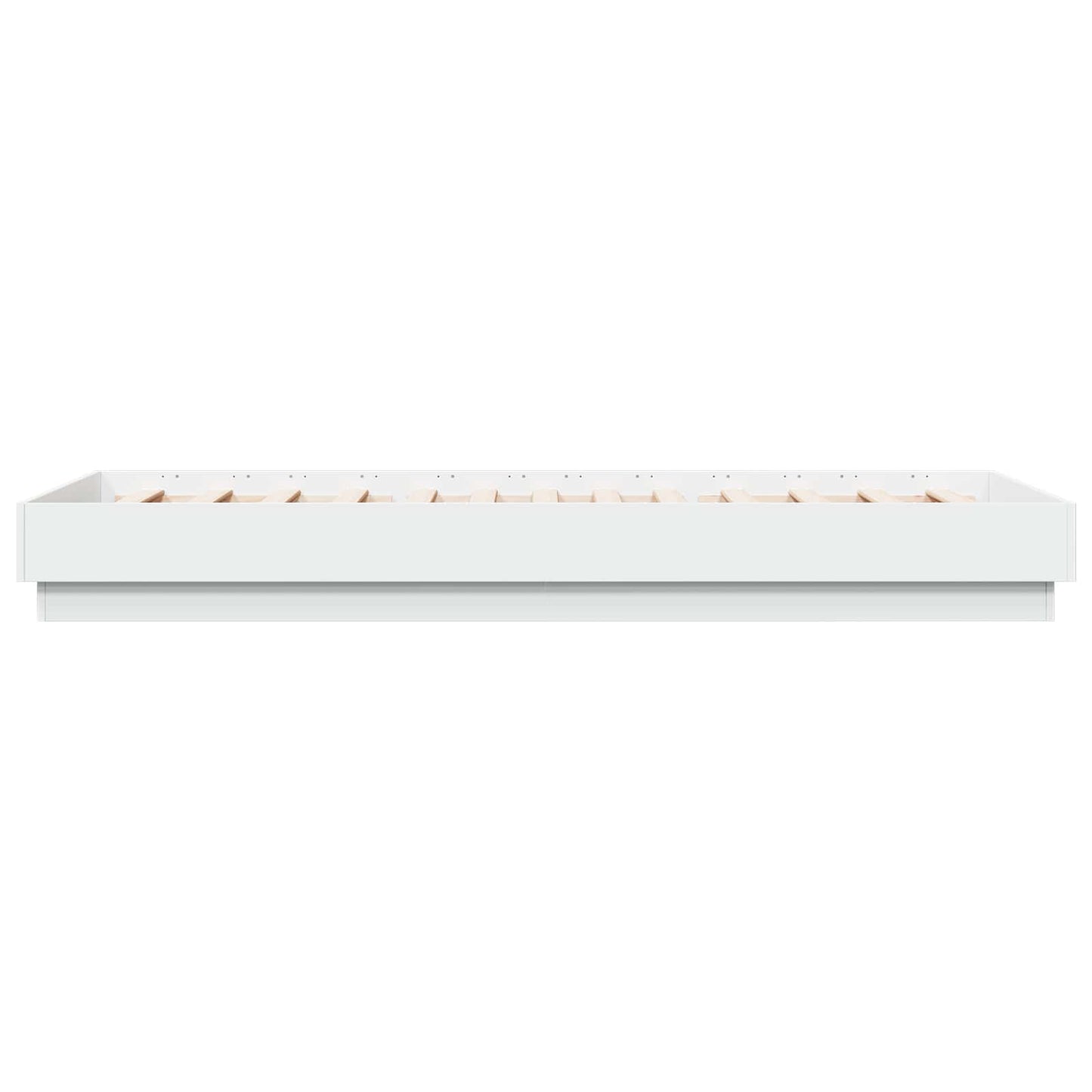 vidaXL Bed Frame with LED White 80 x 200 cm Engineered Wood