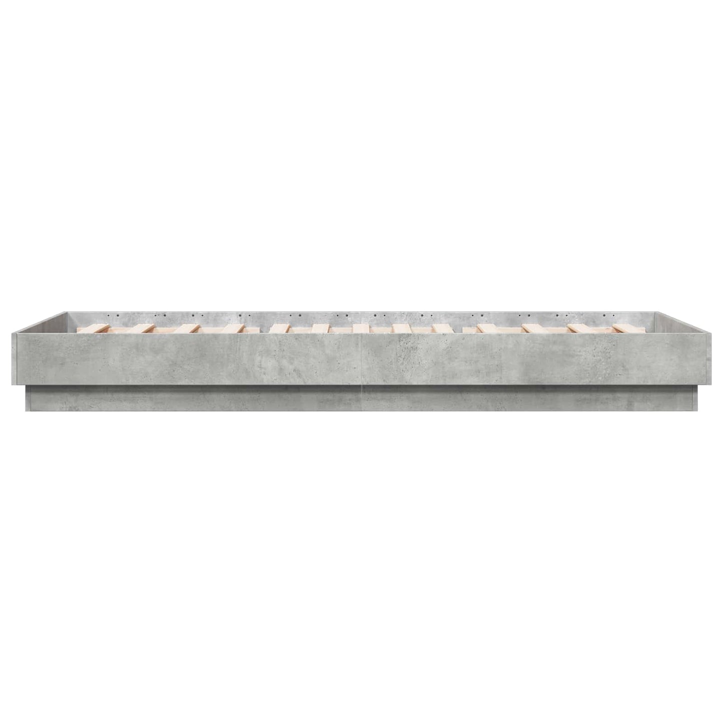 vidaXL Bed Frame with LED Concrete Grey 80 x 200 cm Engineered Wood