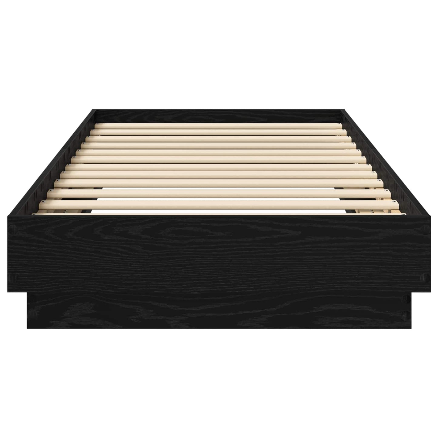 vidaXL Bed Frame with LED Black Oak 80 x 200 cm Engineered Wood