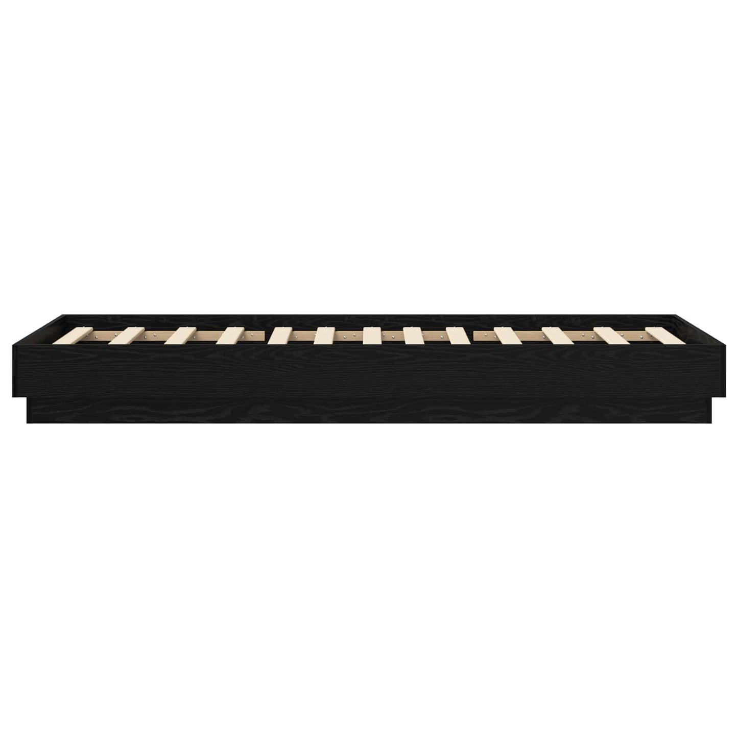 vidaXL Bed Frame with LED Black Oak 80 x 200 cm Engineered Wood