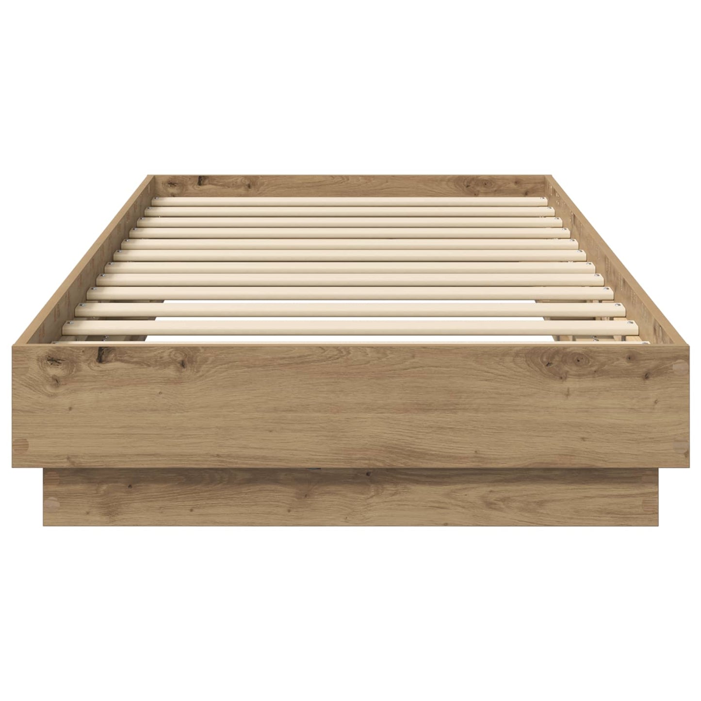 vidaXL Bed Frame with LED Artisian Oak 80 x 200 cm Engineered Wood