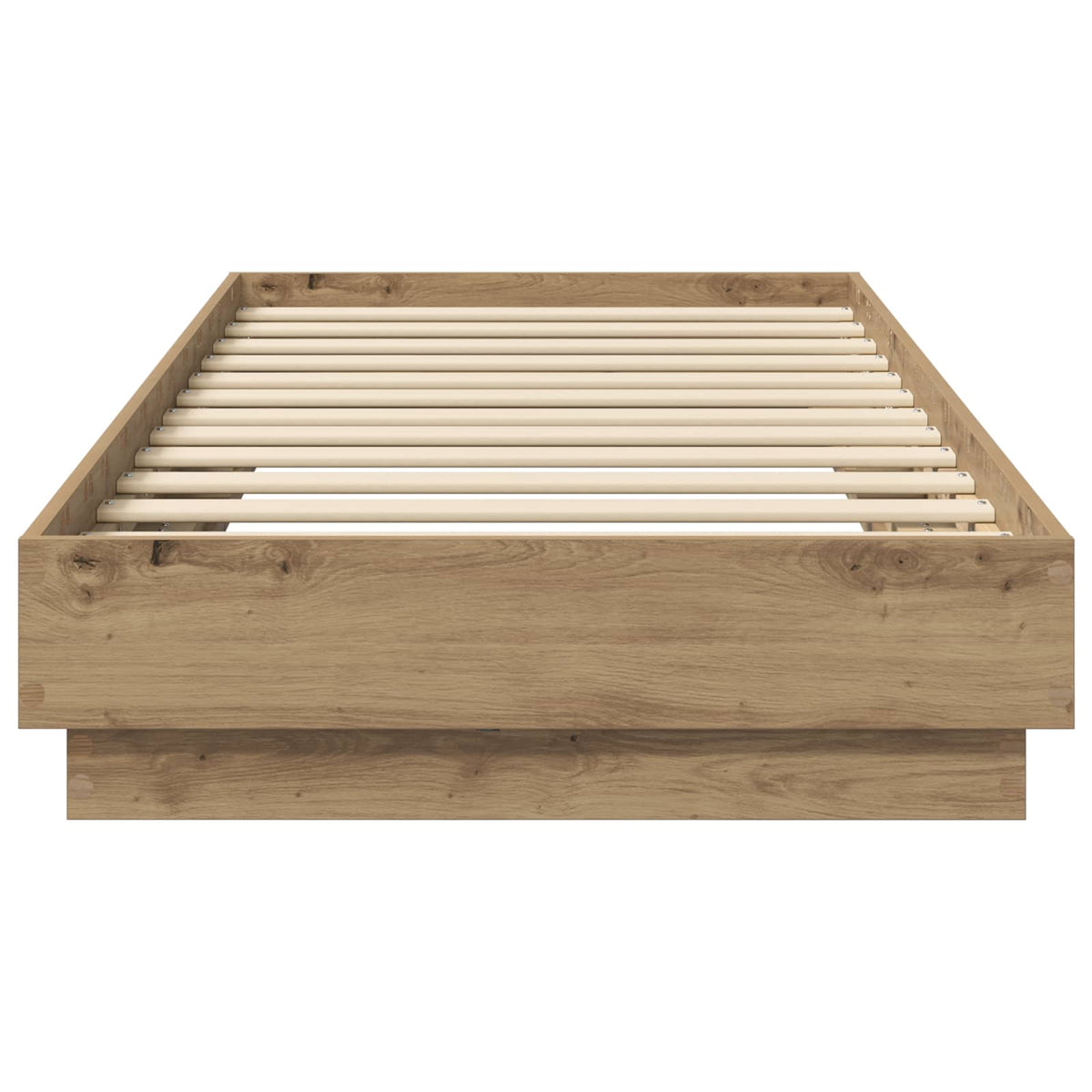 vidaXL Bed Frame with LED Artisan Oak 80 x 200 cm Engineered Wood