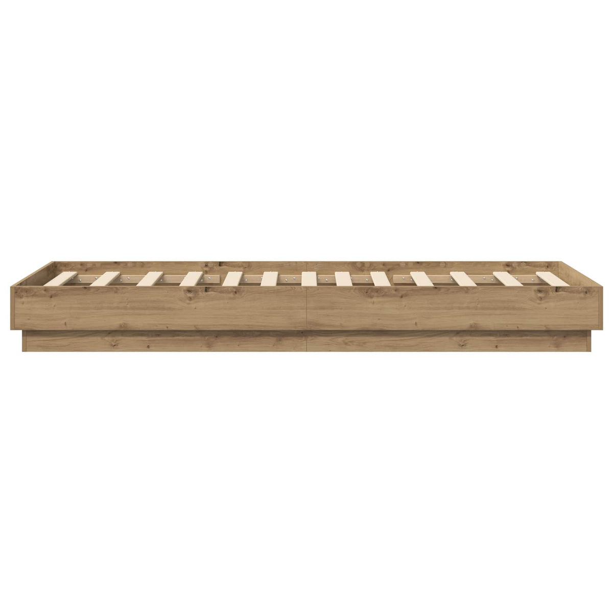 vidaXL Bed Frame with LED Artisan Oak 80 x 200 cm Engineered Wood