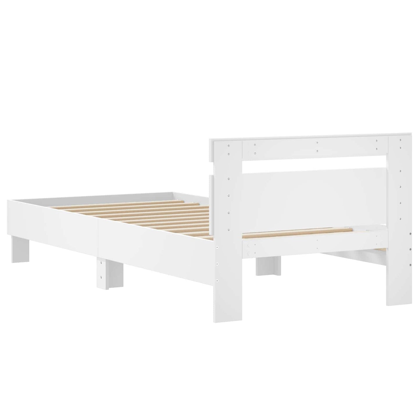 vidaXL Bed Frame with Headboard White 80 x 200 cm Engineered Wood