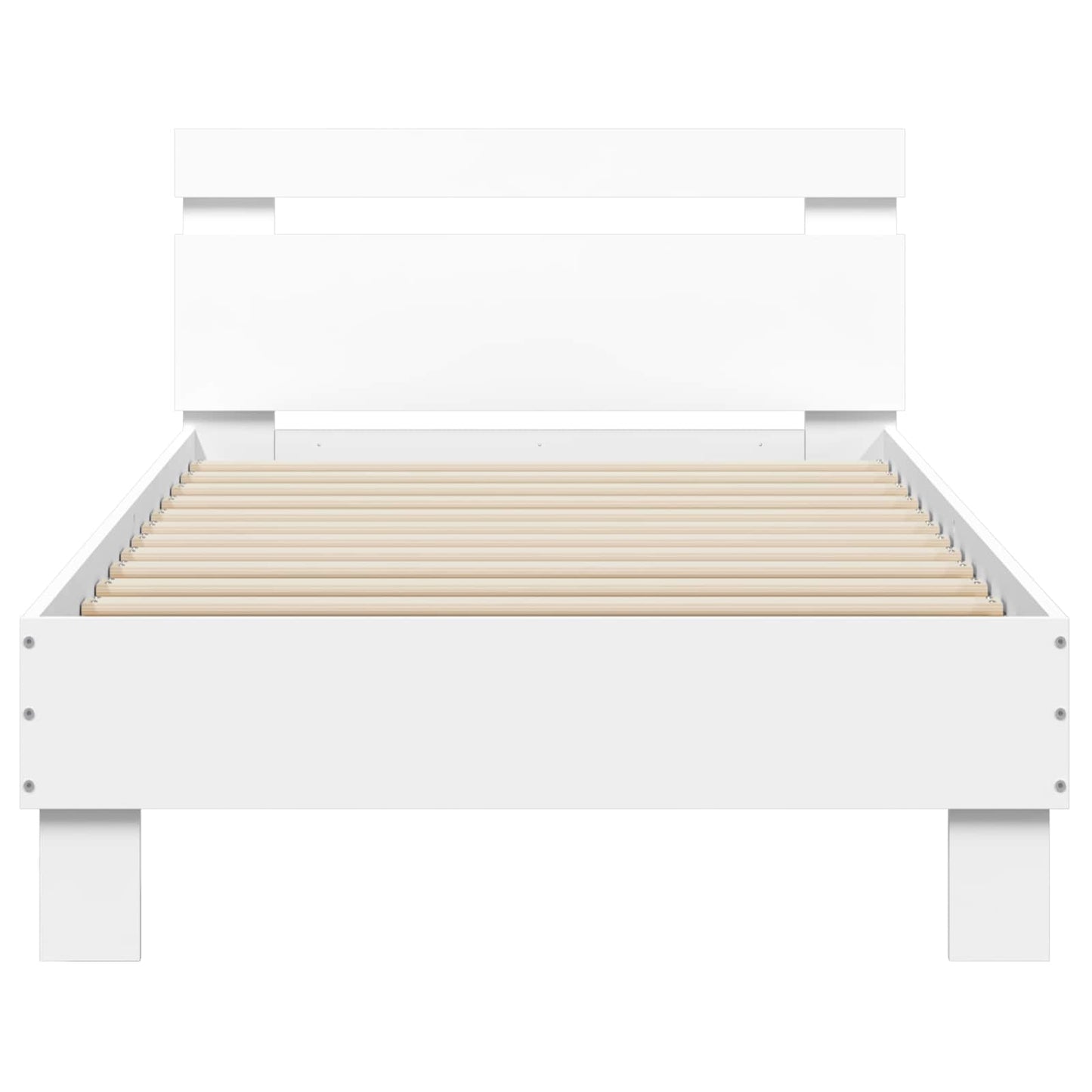 vidaXL Bed Frame with Headboard White 80 x 200 cm Engineered Wood