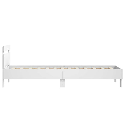 vidaXL Bed Frame with Headboard White 80 x 200 cm Engineered Wood