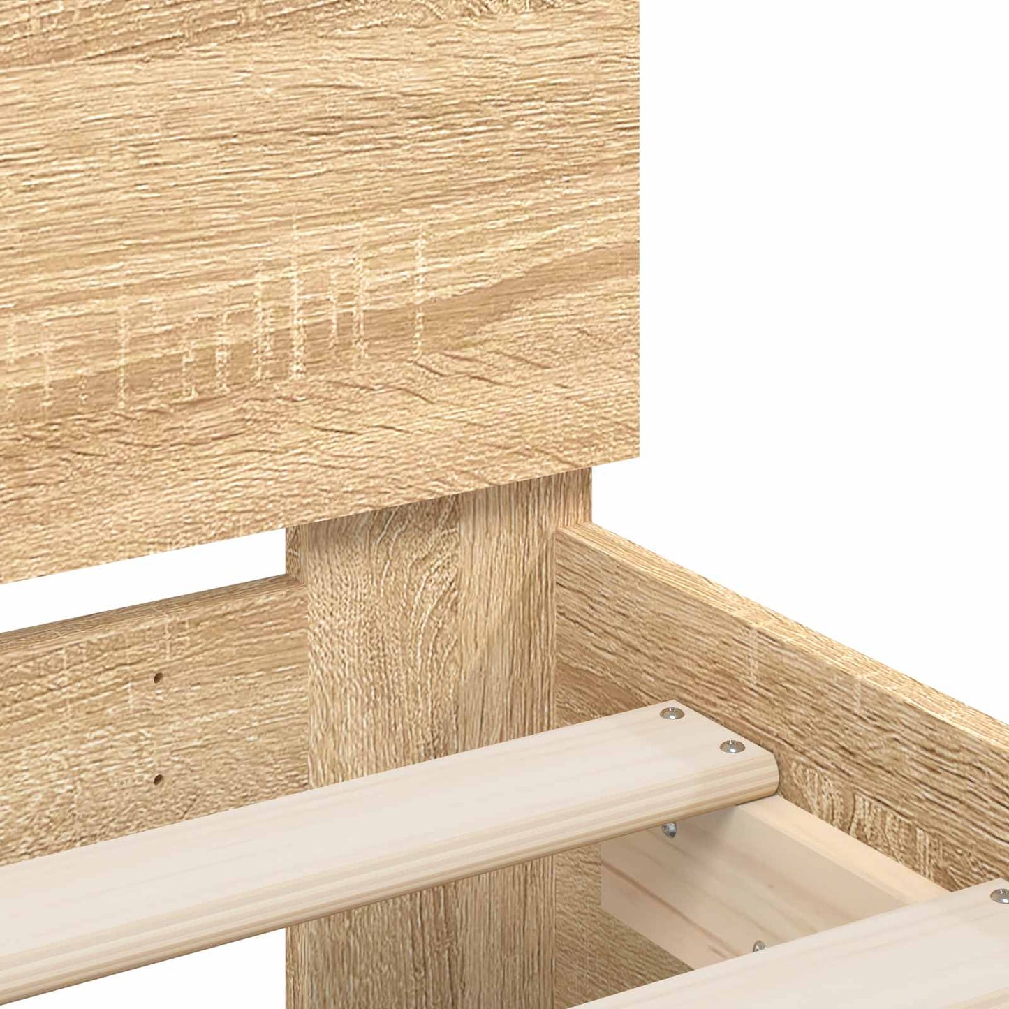 vidaXL Bed Frame with Headboard Sonoma Oak 80 x 200 cm Engineered Wood