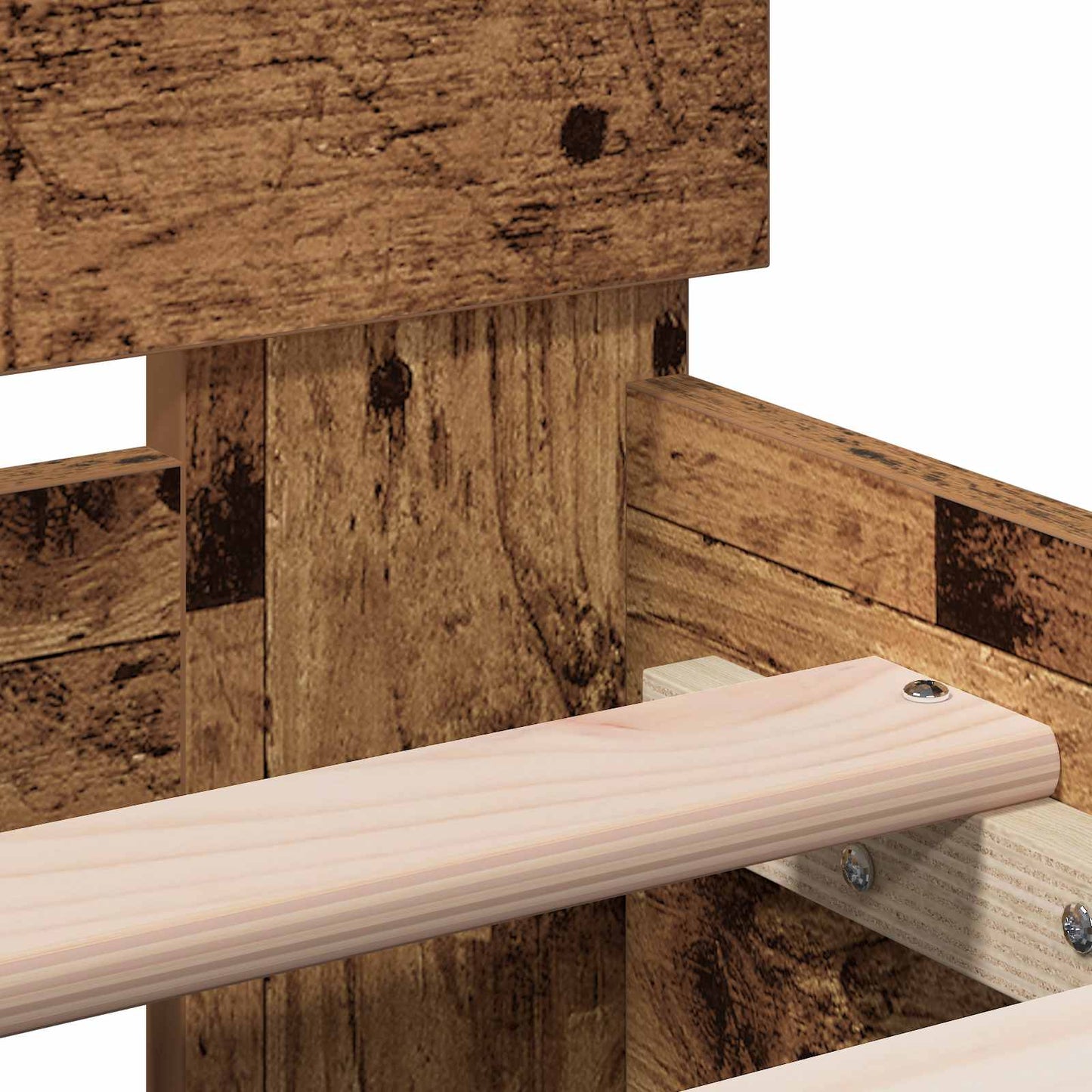 vidaXL Bed Frame with Headboard Old Wood 80 x 200 cm Engineered Wood