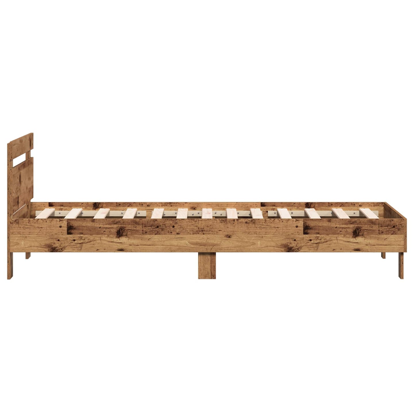 vidaXL Bed Frame with Headboard Old Wood 80 x 200 cm Engineered Wood