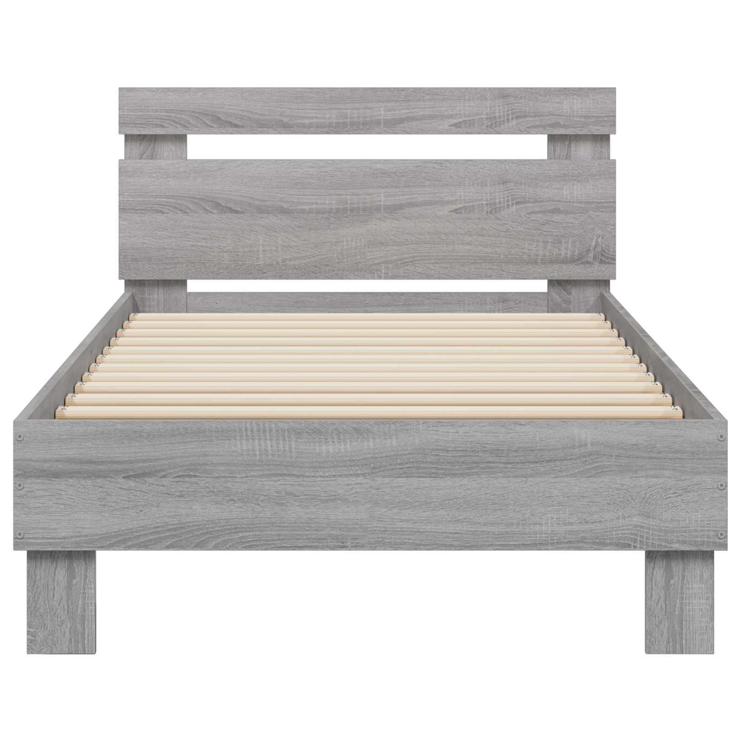 vidaXL Bed Frame with Headboard Grey Sonoma 80 x 200 cm