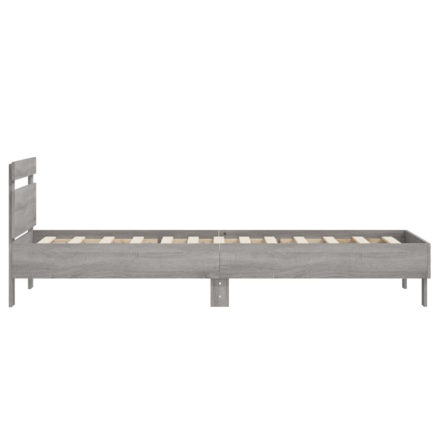 vidaXL Bed Frame with Headboard Grey Sonoma 80 x 200 cm
