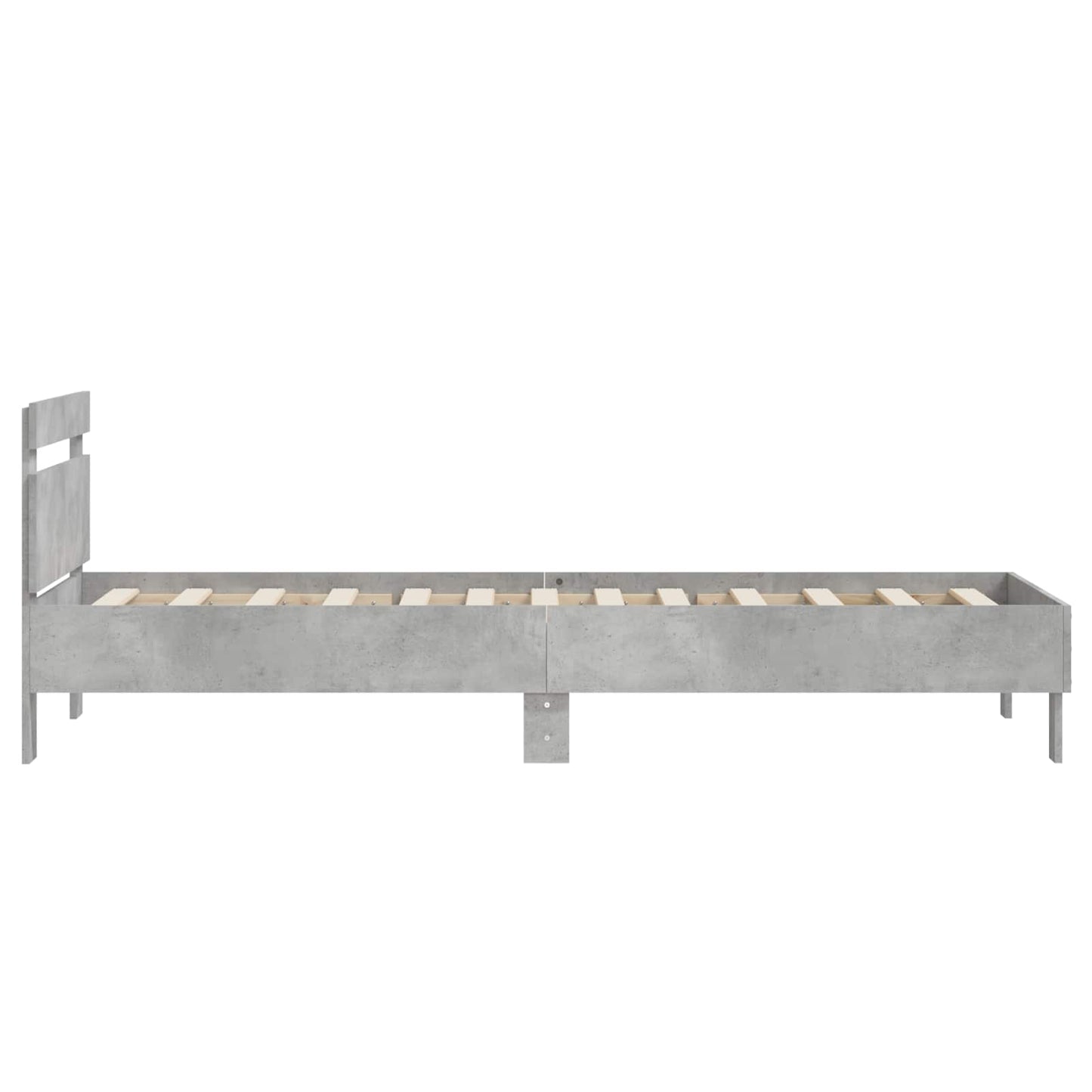 vidaXL Bed Frame with Headboard Concrete Grey 80 x 200 cm