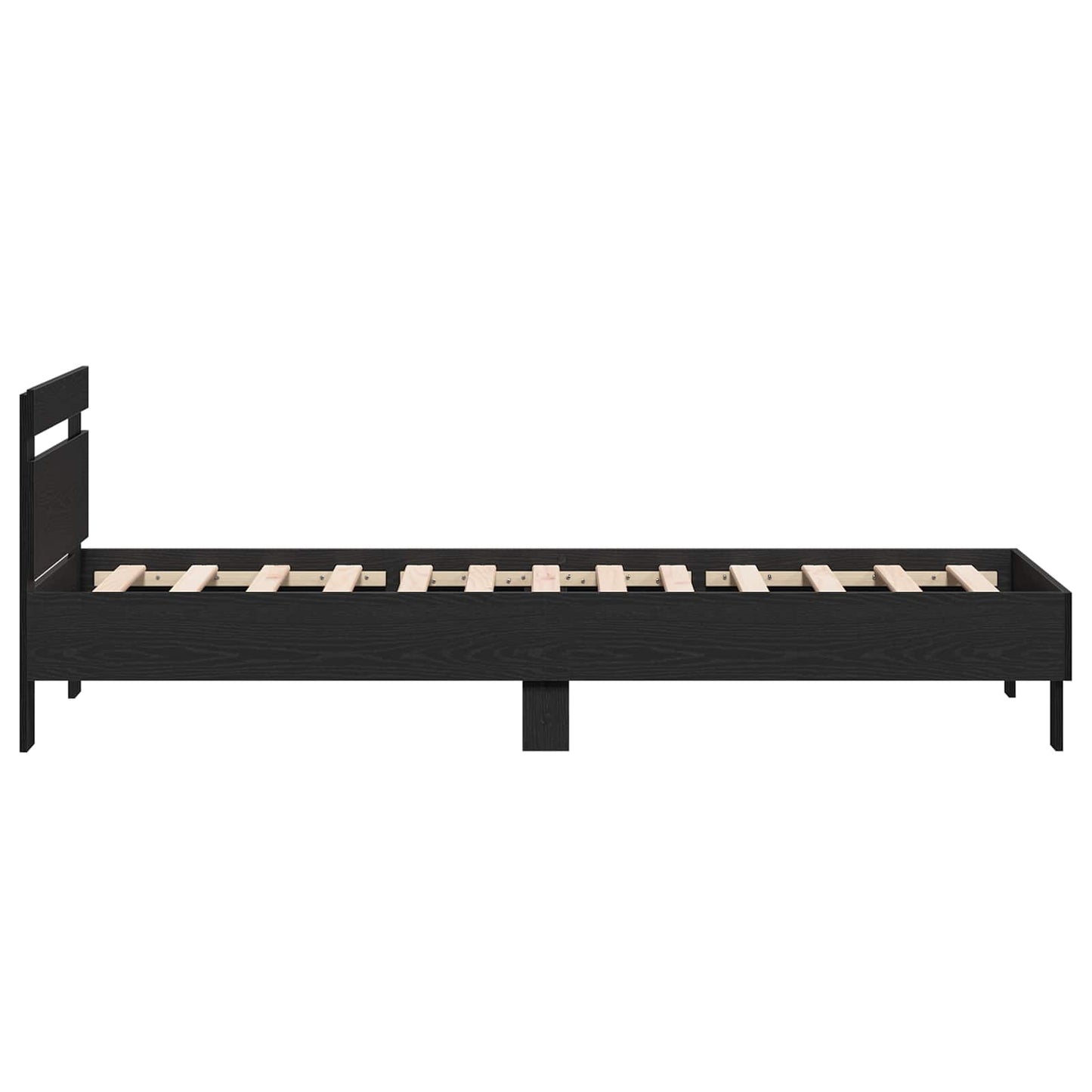 vidaXL Bed Frame with Headboard Black Oak 80 x 200 cm Engineered Wood