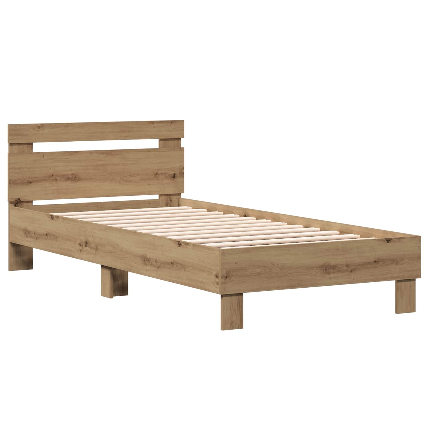 vidaXL Bed Frame with Headboard Artisan Oak 80 x 200 cm