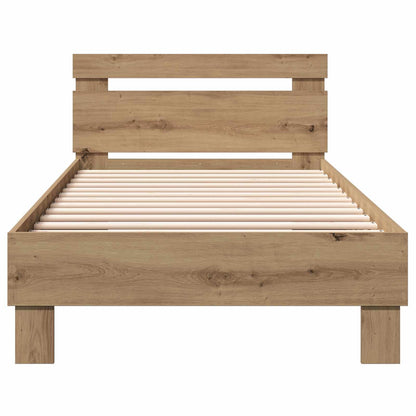 vidaXL Bed Frame with Headboard Artisan Oak 80 x 200 cm