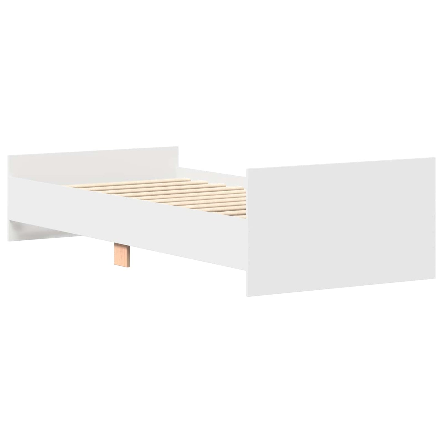 vidaXL Bed Frame with Headboard White 80 x 200 cm Engineered Wood