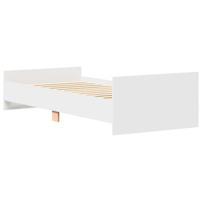 vidaXL Bed Frame with Headboard White 80 x 200 cm Engineered Wood