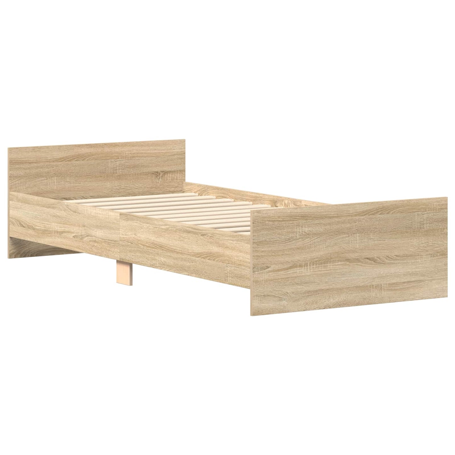 vidaXL Bed Frame with Headboard Sonoma Oak 80 x 200 cm Engineered Wood