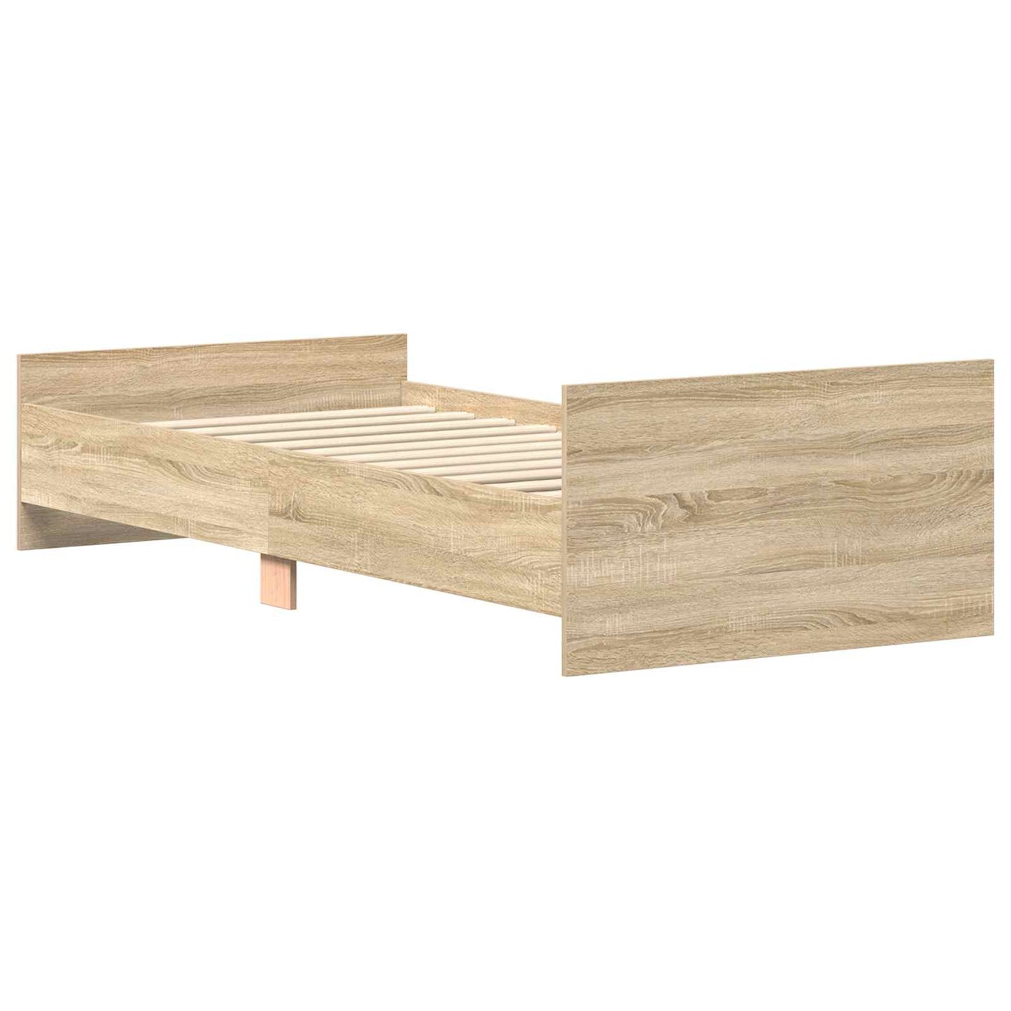 vidaXL Bed Frame with Headboard Sonoma Oak 80 x 200 cm Engineered Wood