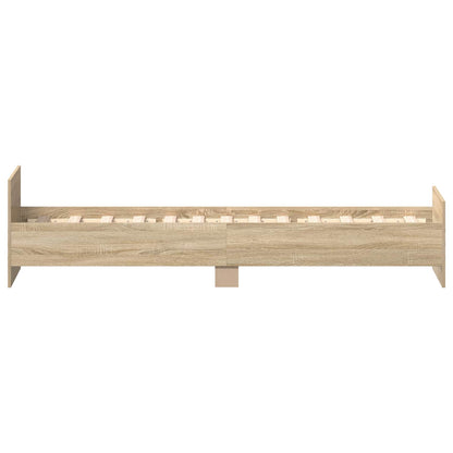 vidaXL Bed Frame with Headboard Sonoma Oak 80 x 200 cm Engineered Wood