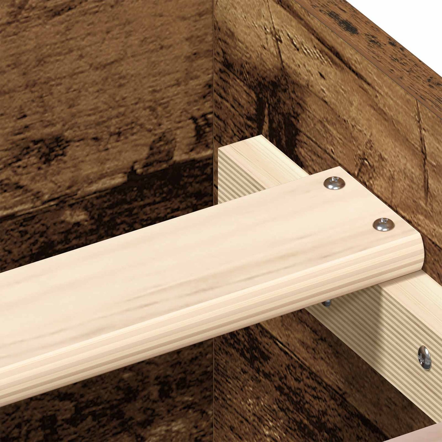 vidaXL Bed Frame with Headboard Old Wood 80 x 200 cm Engineered Wood