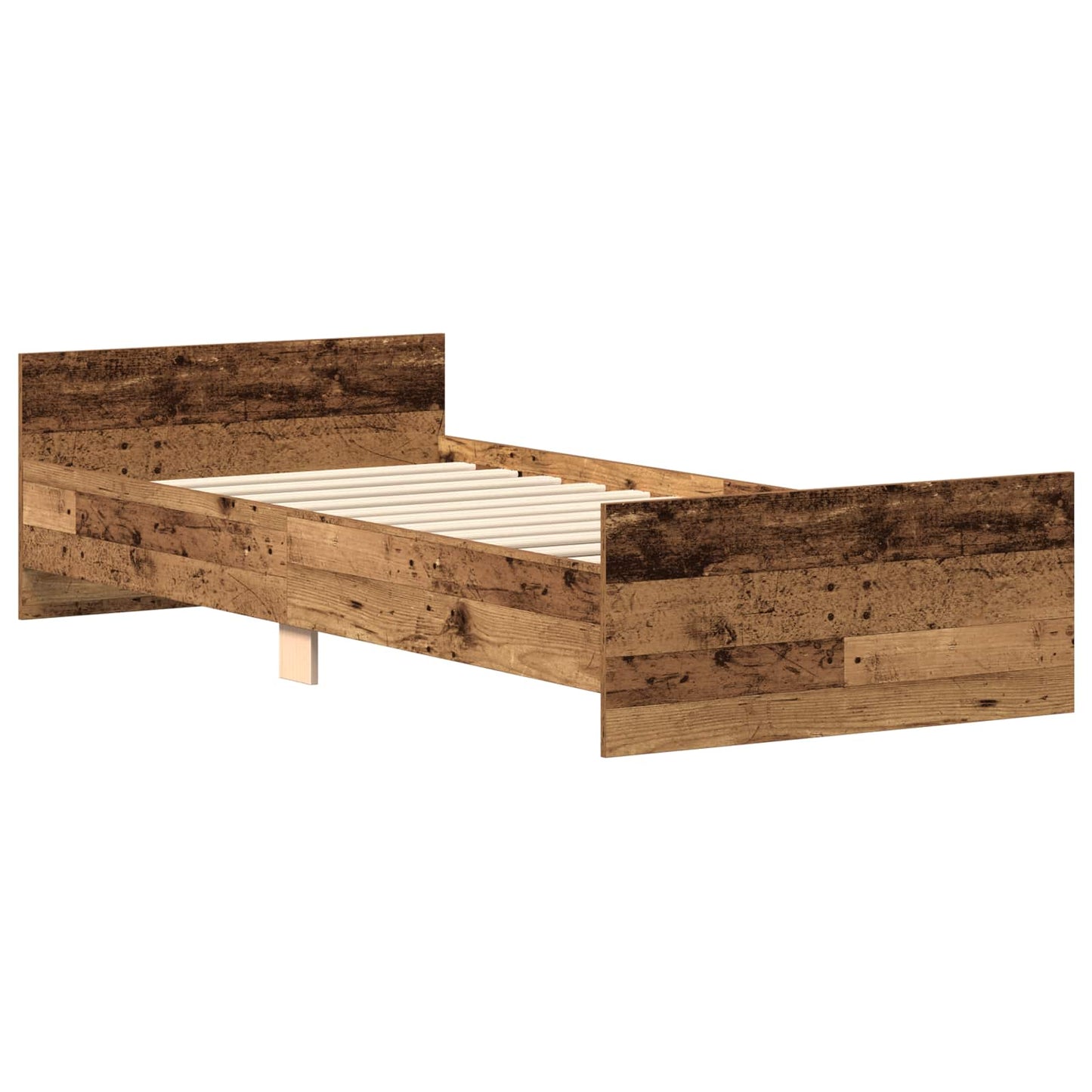vidaXL Bed Frame with Headboard Old Wood 80 x 200 cm Engineered Wood