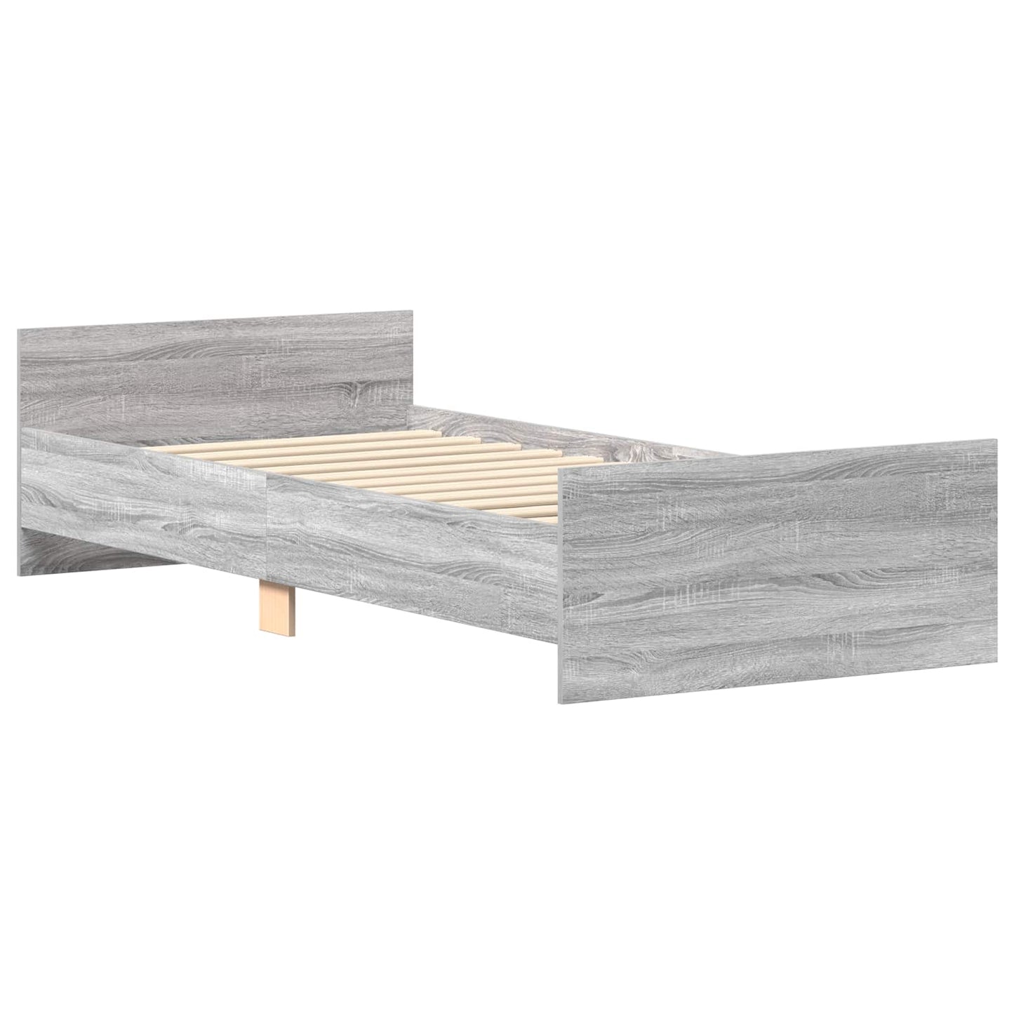 vidaXL Bed Frame with Headboard Grey Sonoma 80 x 200 cm