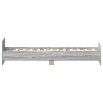 vidaXL Bed Frame with Headboard Grey Sonoma 80 x 200 cm