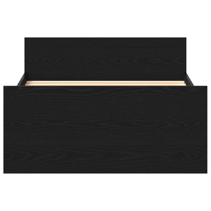 vidaXL Bed Frame with Headboard Black Oak 80 x 200 cm Engineered Wood