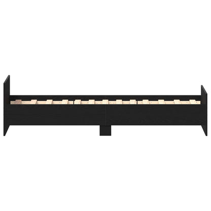 vidaXL Bed Frame with Headboard Black Oak 80 x 200 cm Engineered Wood