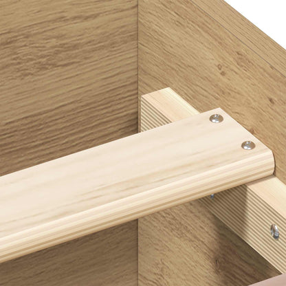 vidaXL Bed Frame with Headboard Artisan Oak 80 x 200 cm