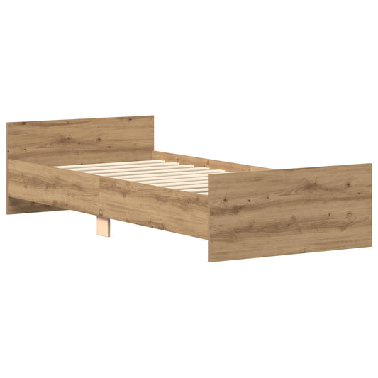 vidaXL Bed Frame with Headboard Artisan Oak 80 x 200 cm