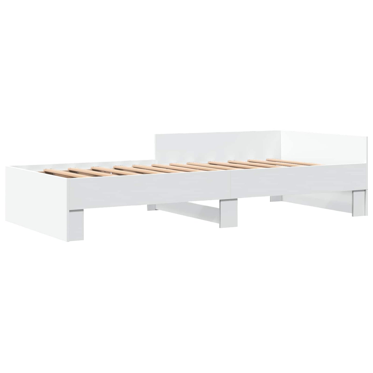 vidaXL Bed Frame with Headboard White 80 x 200 cm Engineered Wood