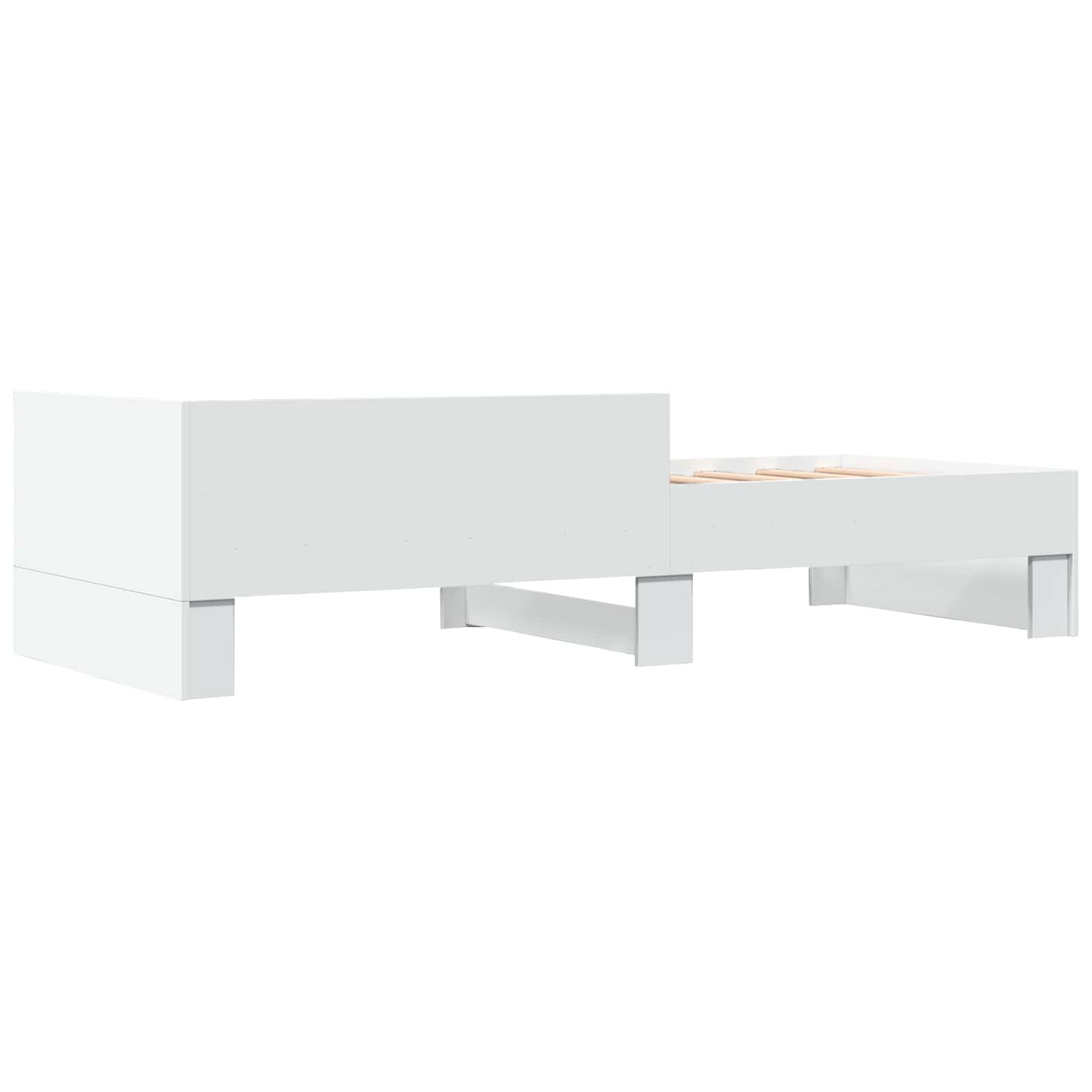 vidaXL Bed Frame with Headboard White 80 x 200 cm Engineered Wood