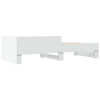 vidaXL Bed Frame with Headboard White 80 x 200 cm Engineered Wood