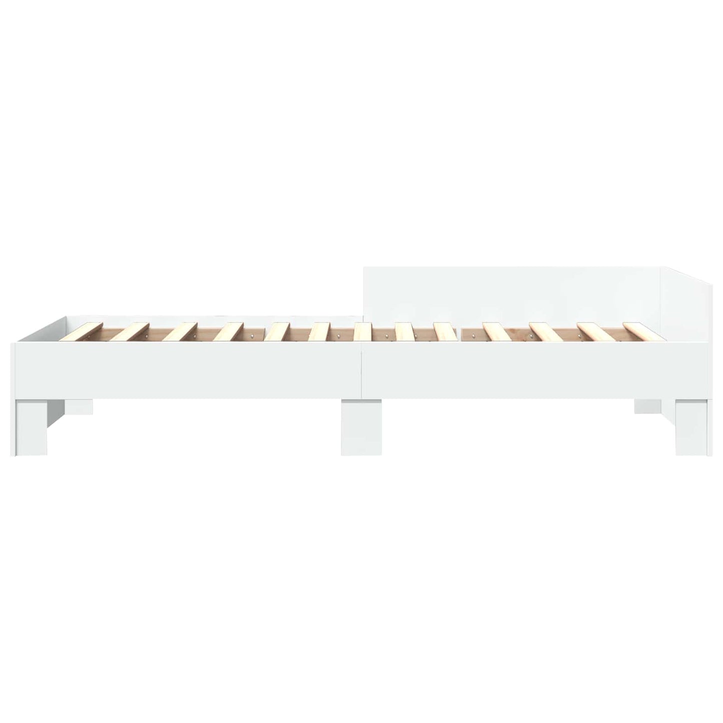 vidaXL Bed Frame with Headboard White 80 x 200 cm Engineered Wood