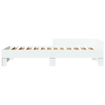 vidaXL Bed Frame with Headboard White 80 x 200 cm Engineered Wood