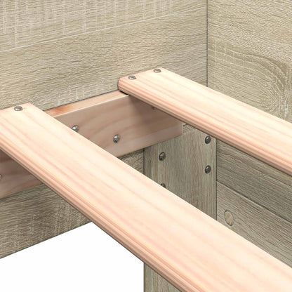vidaXL Bed Frame with Headboard Sonoma Oak 80 x 200 cm Engineered Wood