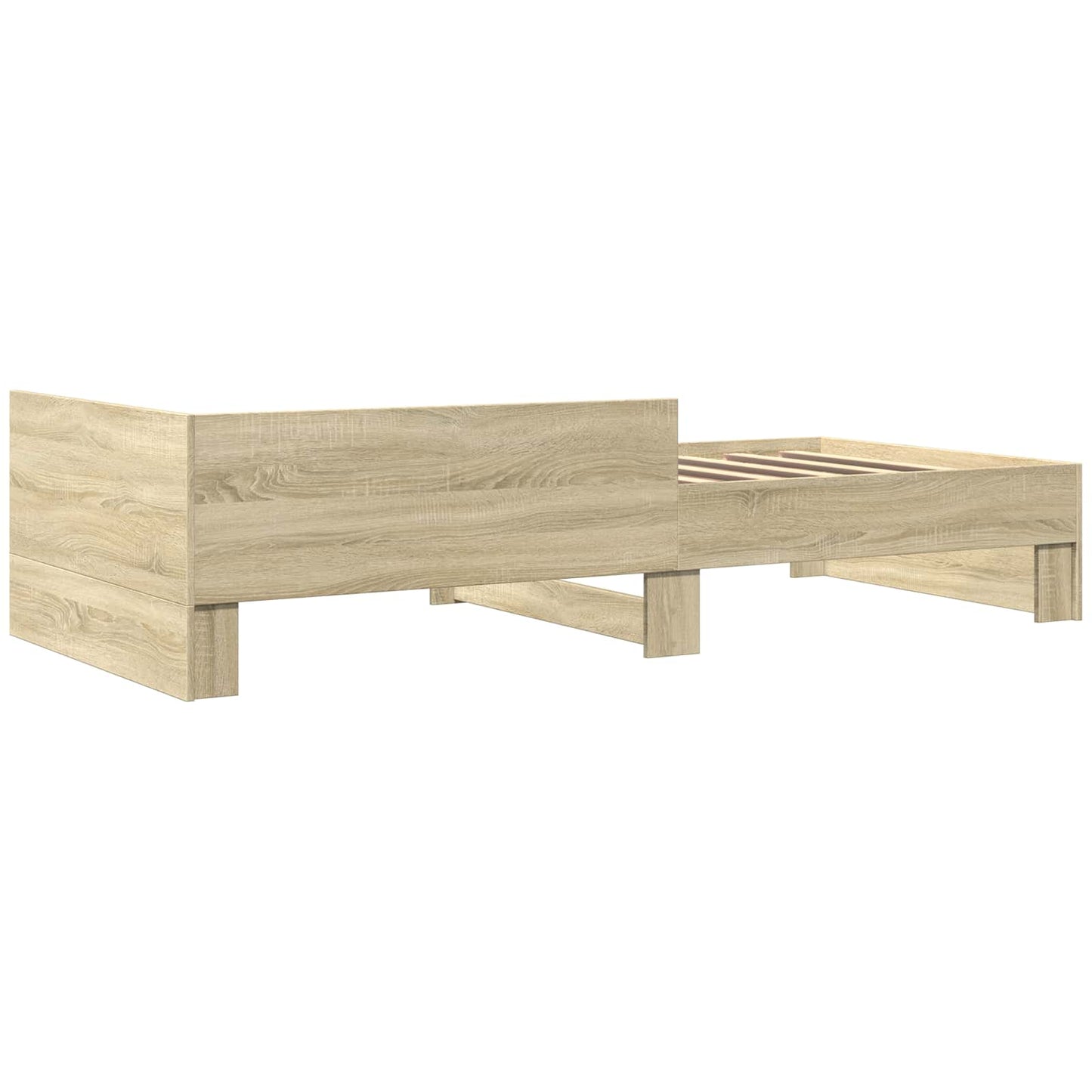 vidaXL Bed Frame with Headboard Sonoma Oak 80 x 200 cm Engineered Wood